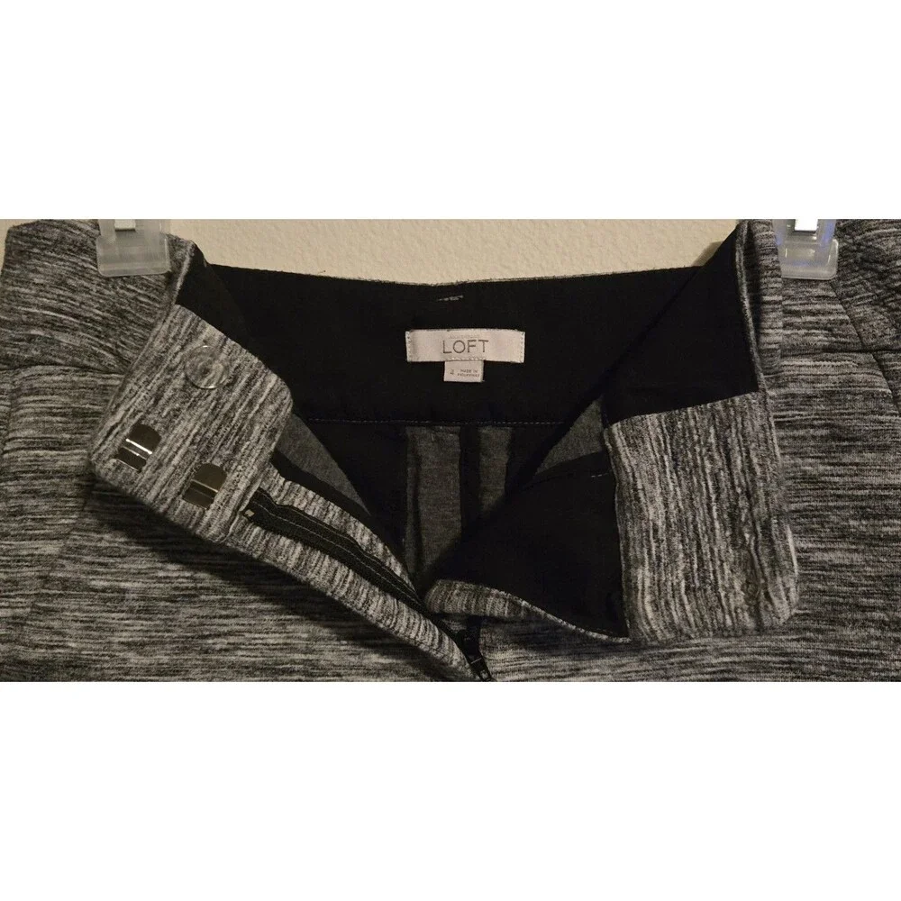 LOFT Womens Size 4 Heather Gray‎ Knit Mini Skirt Stretch Pockets RN 140923